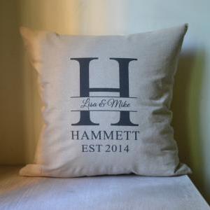 Initial Wedding Pillow,decor Pillow,personalized..
