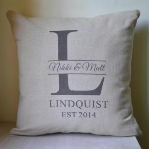 Initial Wedding Pillow,decor Pillow,personalized..
