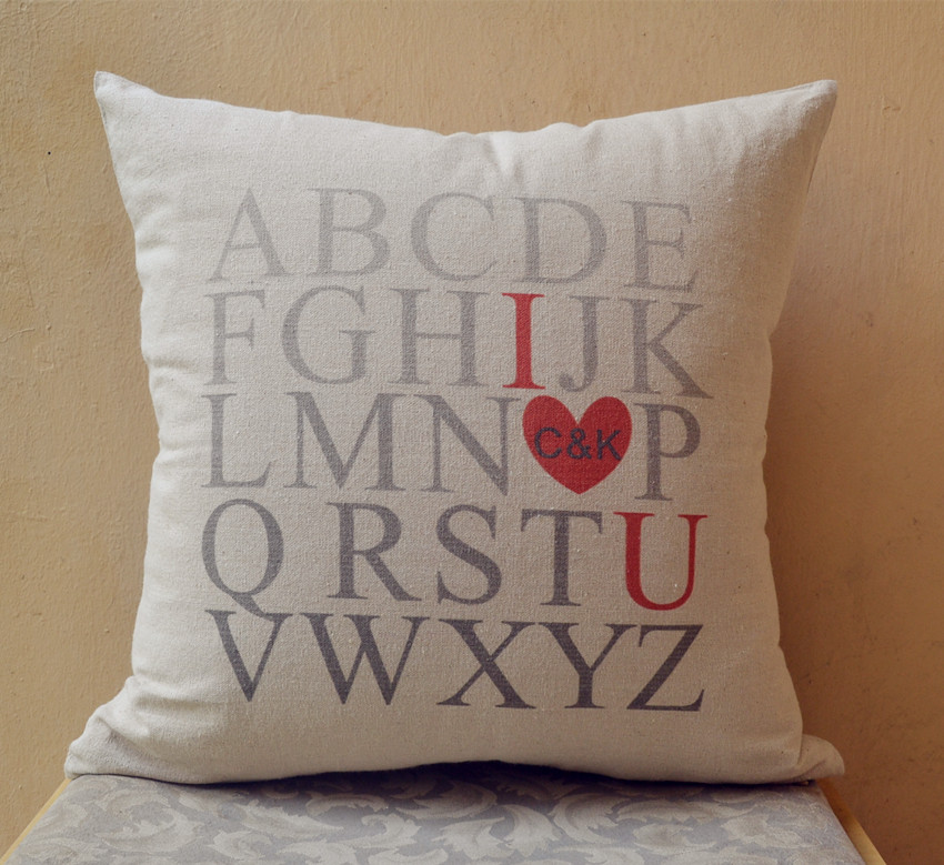 Initial Wedding Pillow,decor Pillow,personalized Pillow Cover,pillow Case,cushion Cover,anniversary Gift,bridal Shower Gift,wedding Gift
